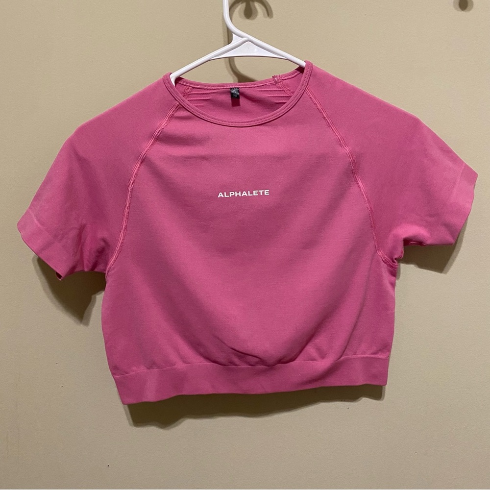 Alphalete Pink Crop Top
